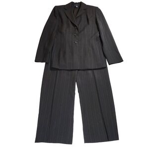 Ann Taylor Wool Black Pant Suit Womens 8 Business Professional